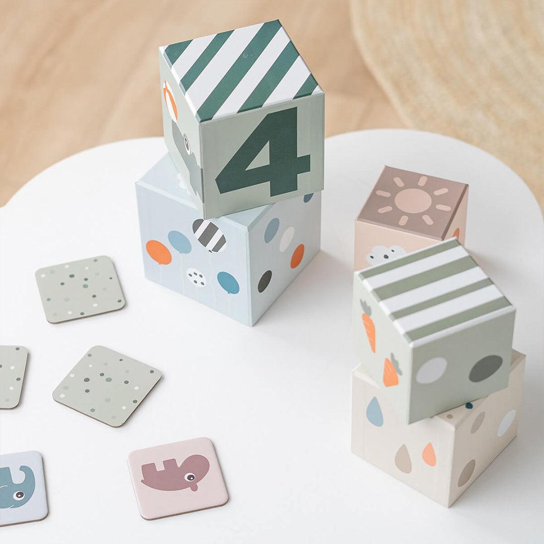 Done By Deer Stacking Cubes 5 pcs - Deer Friends Colour Mix