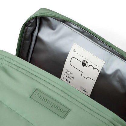 Done by Deer Quilted Insulated Bag - Croco Green