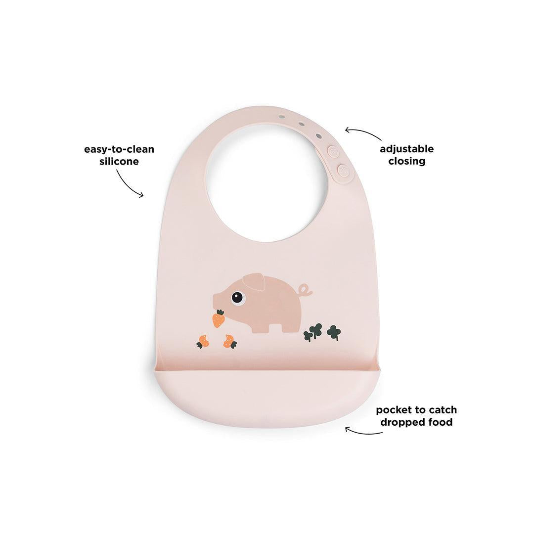 Done By Deer Silicone Bib - Pigee Powder