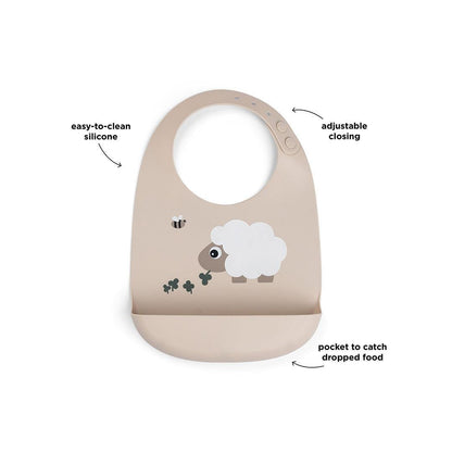 Done By Deer Silicone Bib - Sheepy Sand