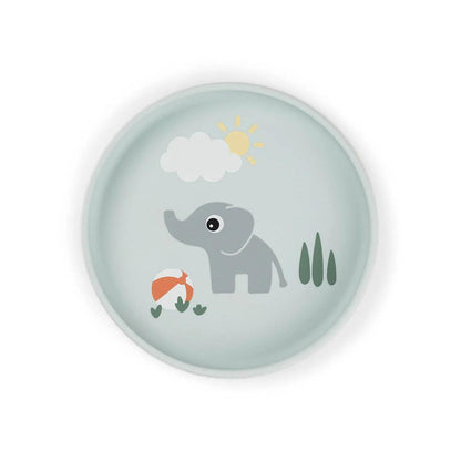 Done by Deer Silicone Stick & Stay Plate - Playground Blue