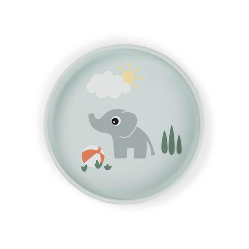 Done by Deer Silicone Stick & Stay Plate - Playground Blue