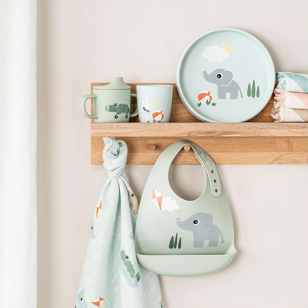 Done by Deer Silicone Stick & Stay Plate - Playground Blue