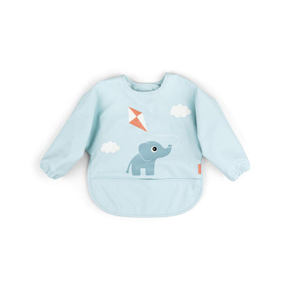 Done by Deer Sleeved Pocket Bib - Blue
