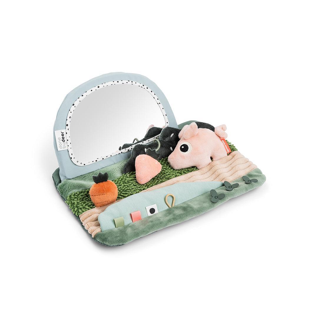 Done By Deer Tummy Time Sensory Mirror - Tiny Farm Colour Mix