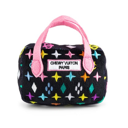 Haute Diggity Dog - Black Monogram Chewy Vuiton Handbag Squeaker Dog Toy