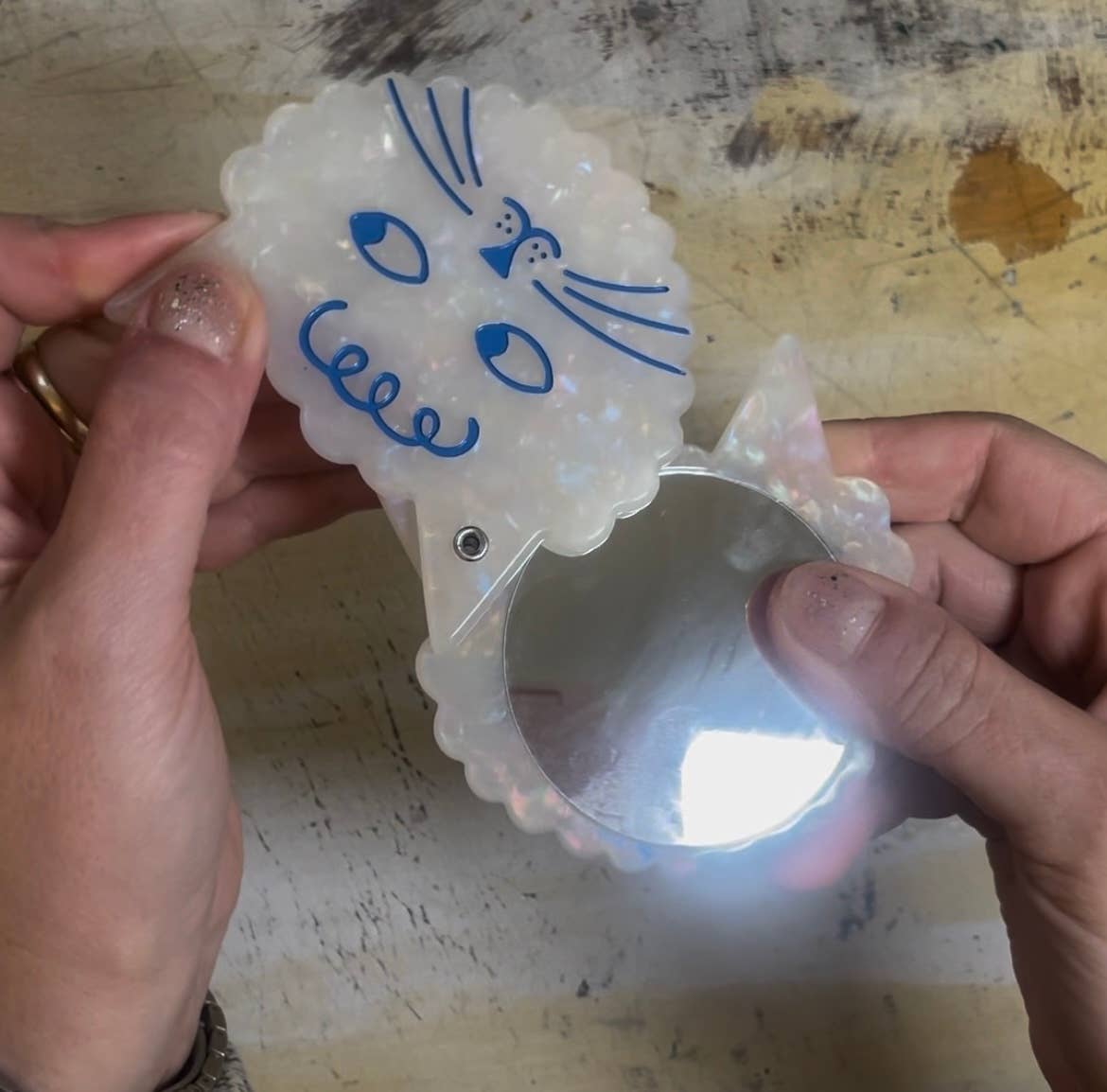 Cloud Cat Mirror