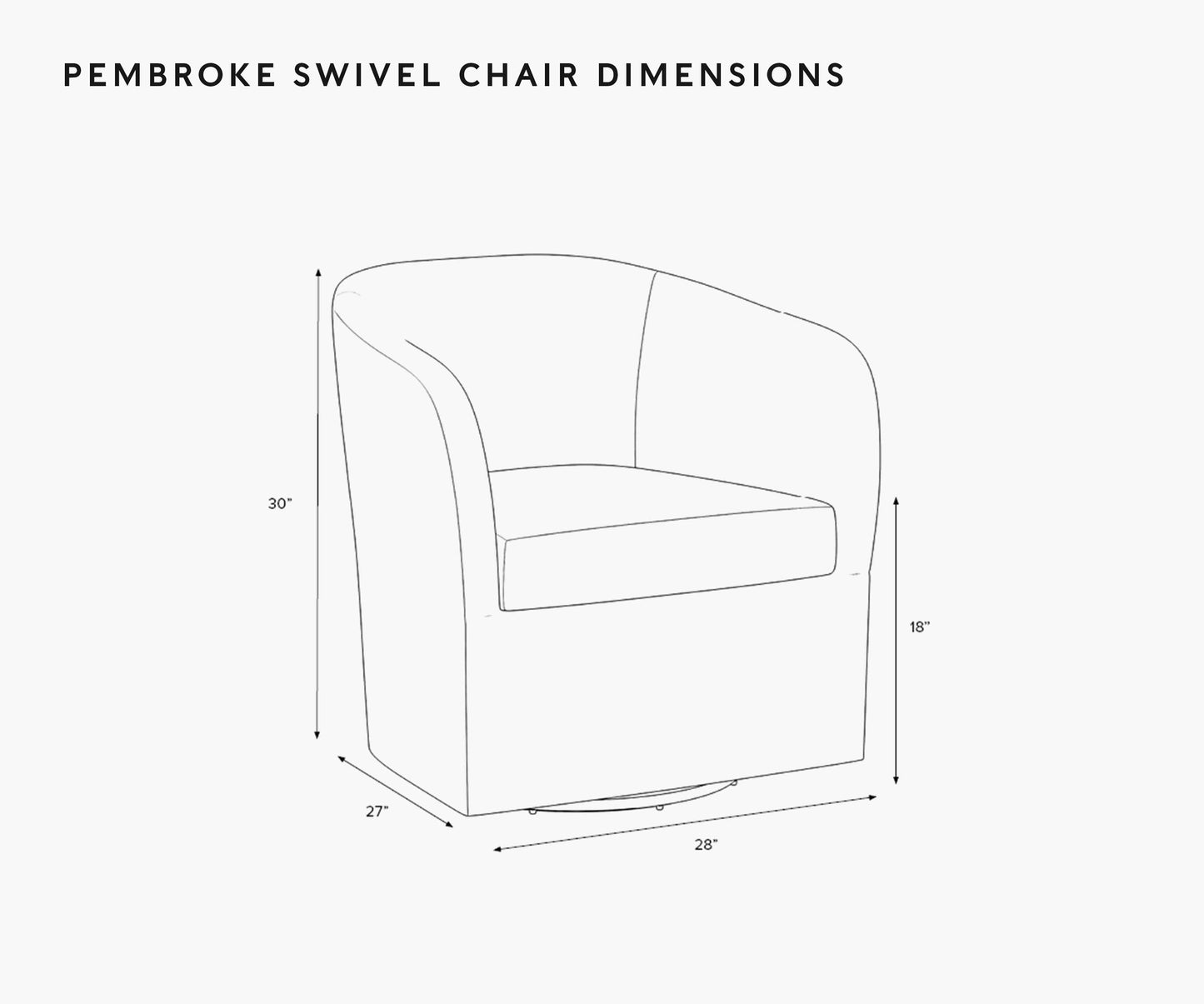 Pembroke Swivel Chair - Dahlia