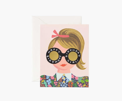 Meadow Birthday Girl Birthday Card - Single Card