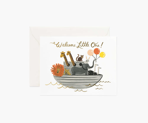 Noah's Ark Baby Card - Single Card