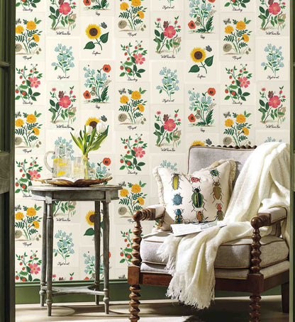 Botanical Prints Wallpaper - White