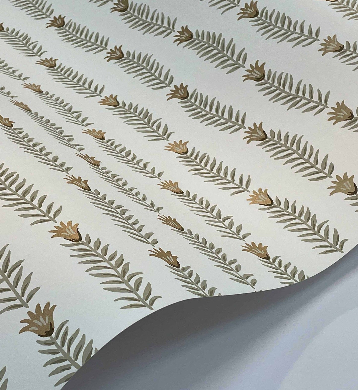 Eden Wallpaper - White & Metallic Gold