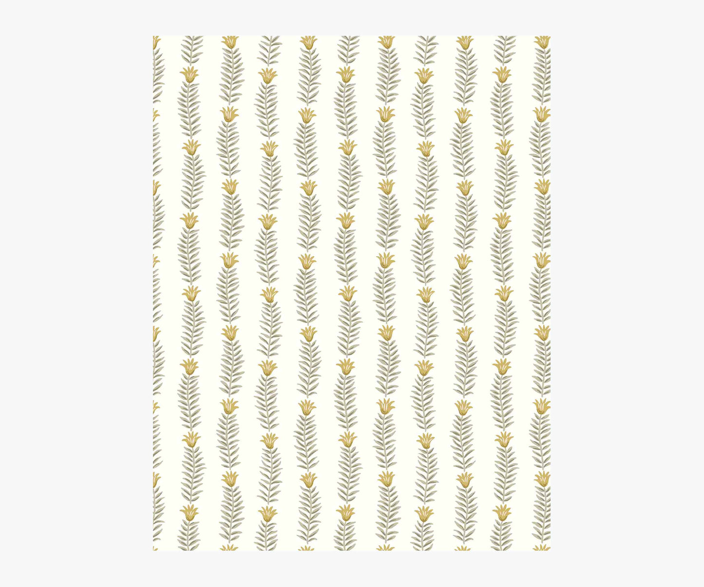 Eden Wallpaper Sample - White & Metallic Gold