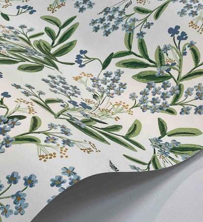 Cornflower Wallpaper - White