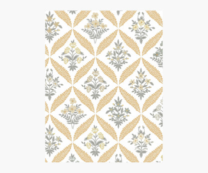 Estee Garden Wallpaper Sample - Gold Multi