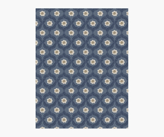 Emma Wallpaper Sample - Navy